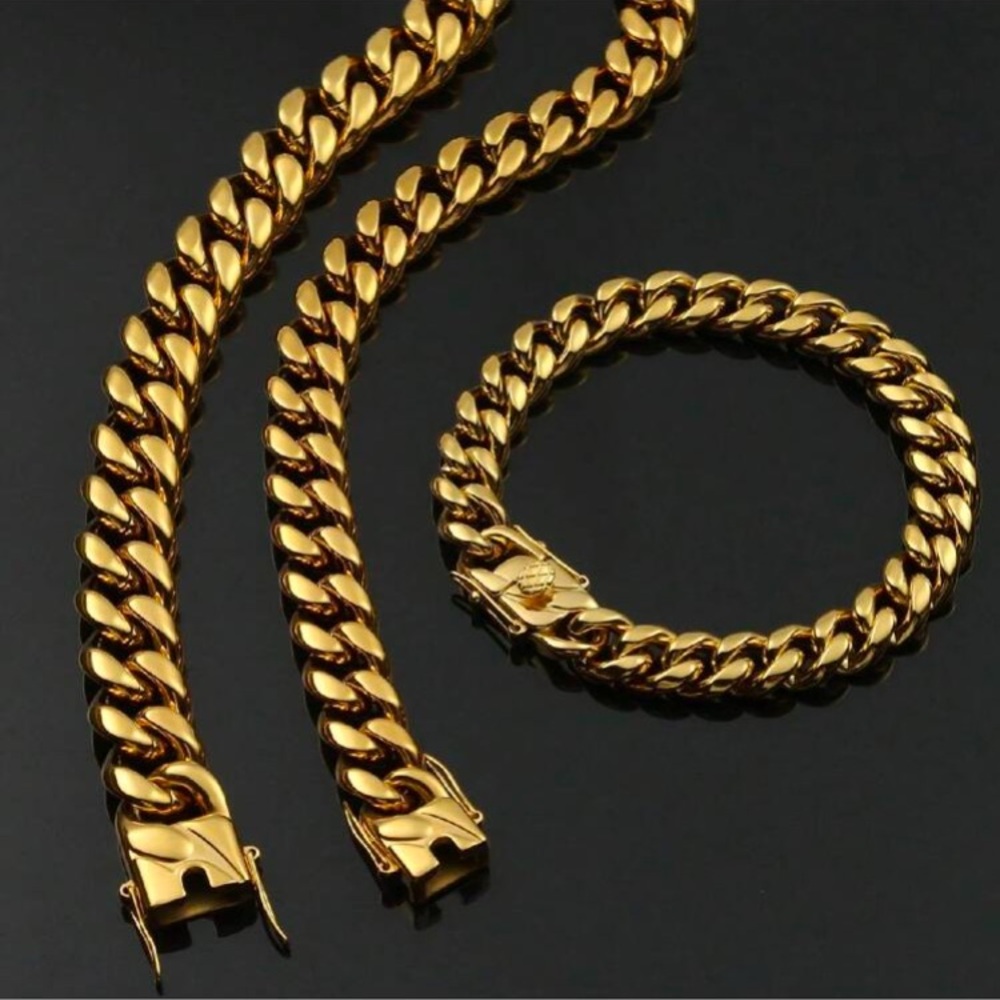 Gold stainless steel Bracelet for men